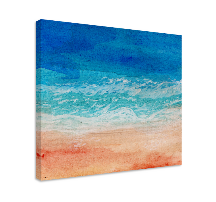 Tableau moderne Vagues d'effet d'ombre sur la plage - TenStickers