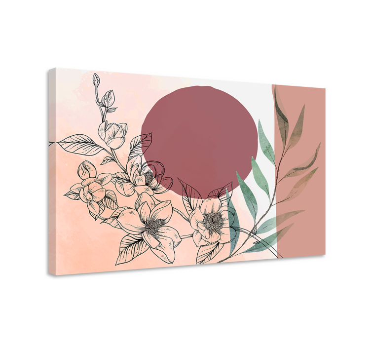 Tableau fleurs et plantes arrangement floral rond - TenStickers