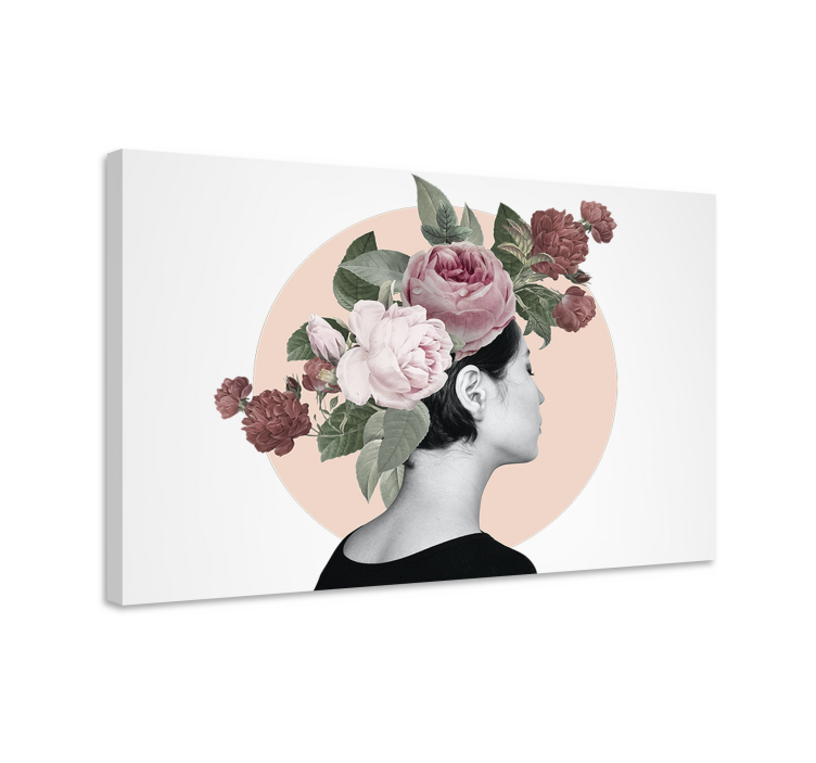Tableau fleurs et plantes ensemble de cheveux floral - TenStickers