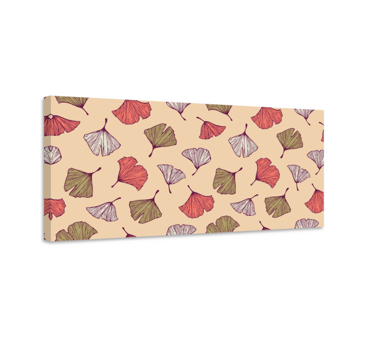 Tableau fleurs motif de feuille de ginkgo - TenStickers