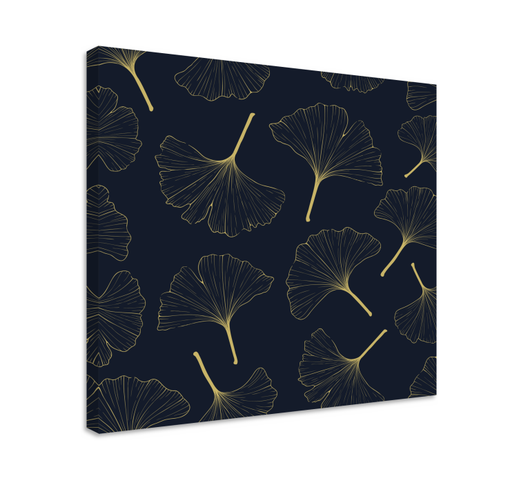 Tableau fleurs et plantes motif de feuilles de ginkgo - TenStickers