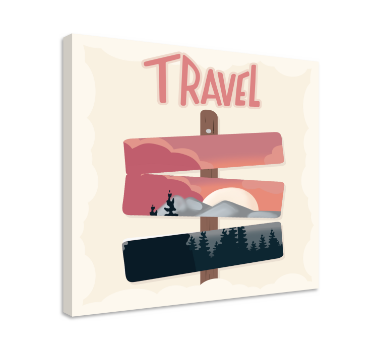 Tableau villes et pays panneau de voyage - TenStickers