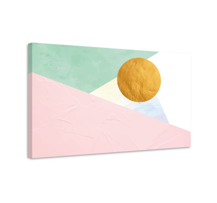 Tableau moderne cercle de soleil géométrique - TenStickers