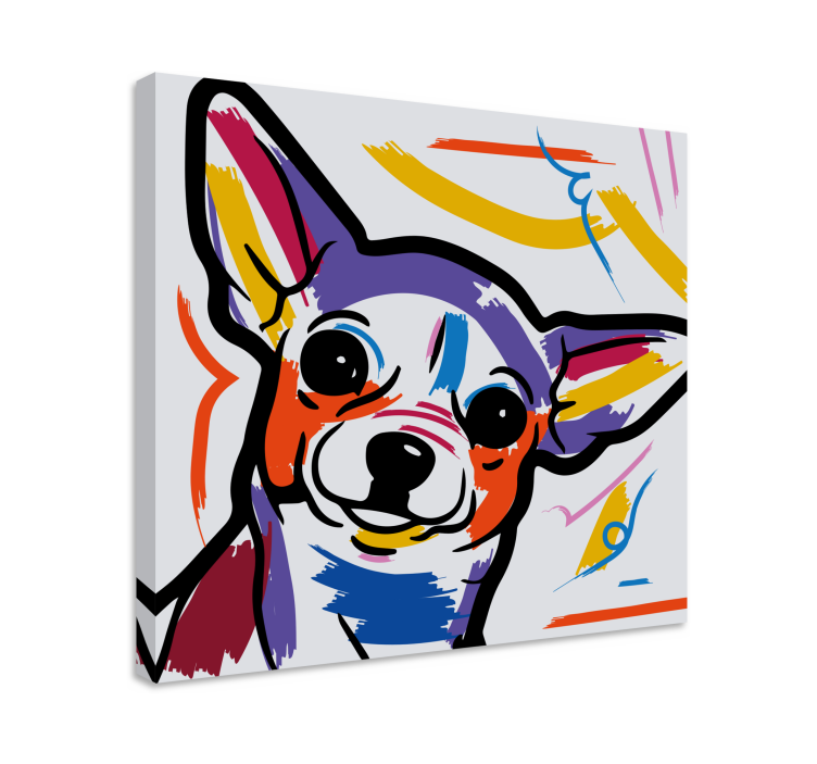 Tableau chiens œuvre canine colorée - TenStickers