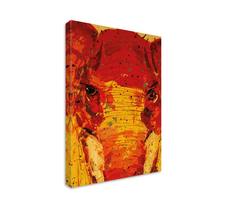 Tableau éléphants portrait d'éléphant vibrant - TenStickers