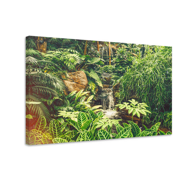 Tableau fleurs et plantes oasis tropicale luxuriante - TenStickers