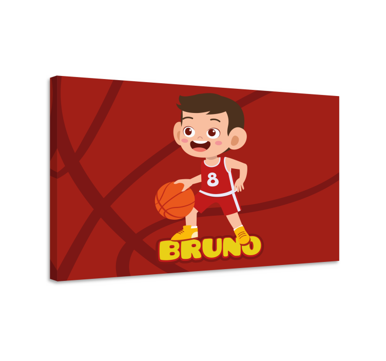 Tableau sports joueur de basket joyeux - TenStickers