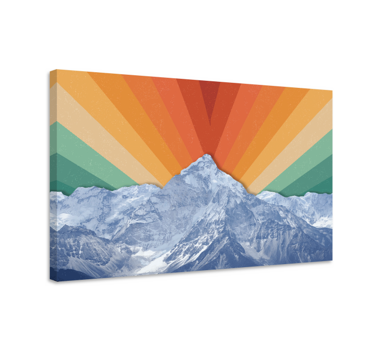 Tableau paysages lever de soleil sur montagnes majestueuses - TenStickers