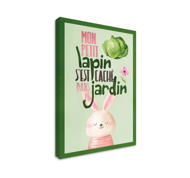 Tableau chambre bébé mon petit lapin - TenStickers