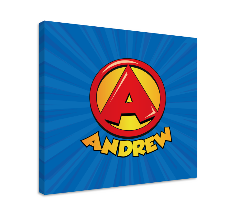 Tableau enfant Super lettre initiale - TenStickers