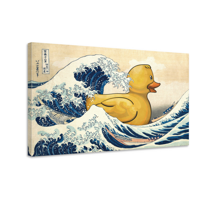 Tableau moderne Canard en caoutchouc kanagawa - TenStickers
