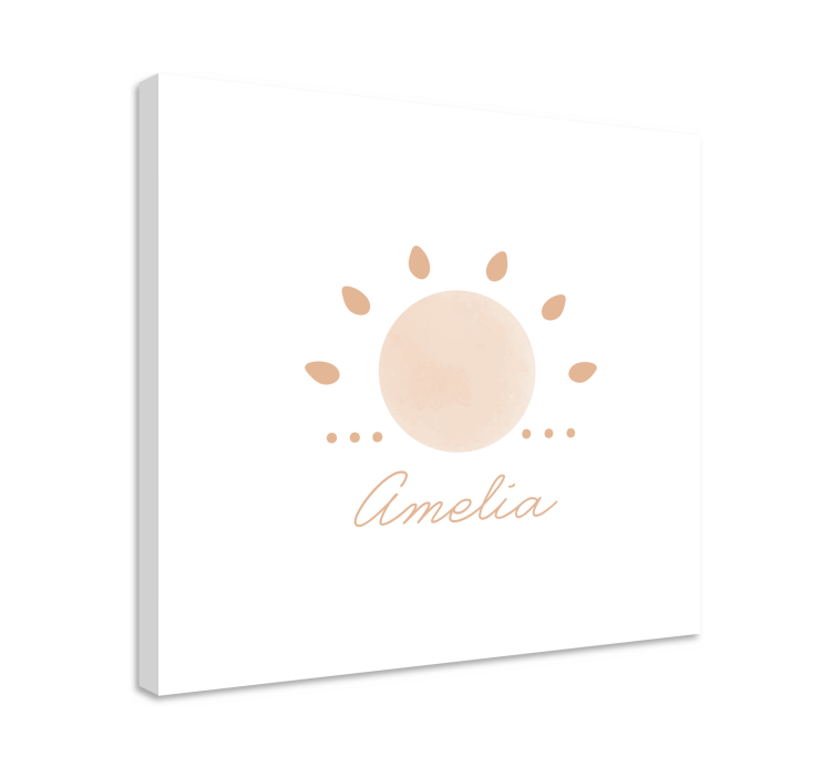 Tableau scandinave Soleil minimal abstrait - TenStickers