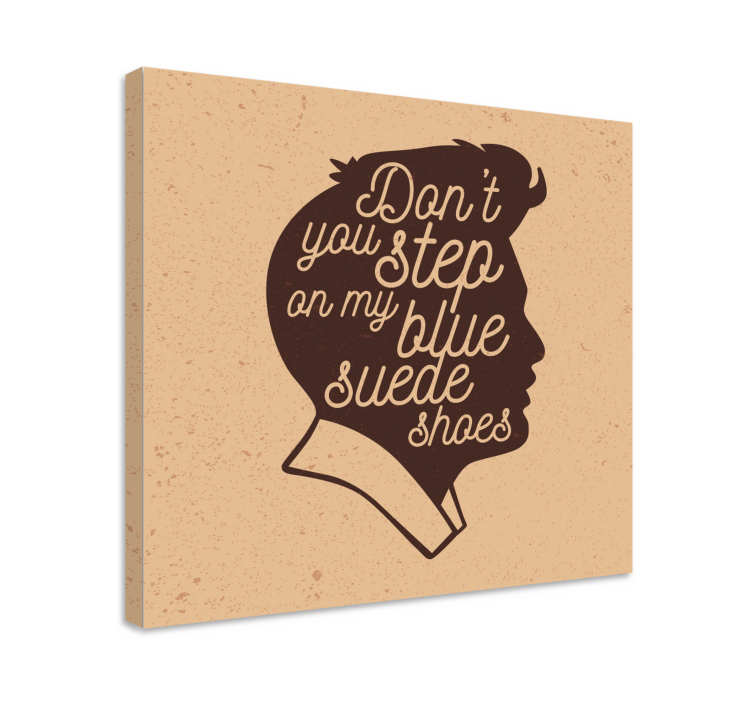 Tableau thème musique Chaussures en daim bleu - TenStickers