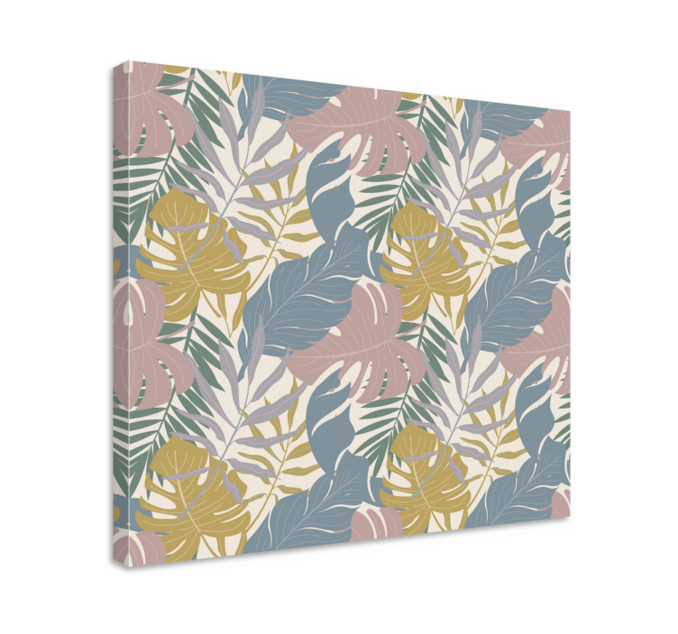 Tableau fleurs et plantes motifs de feuilles tropicales - TenStickers