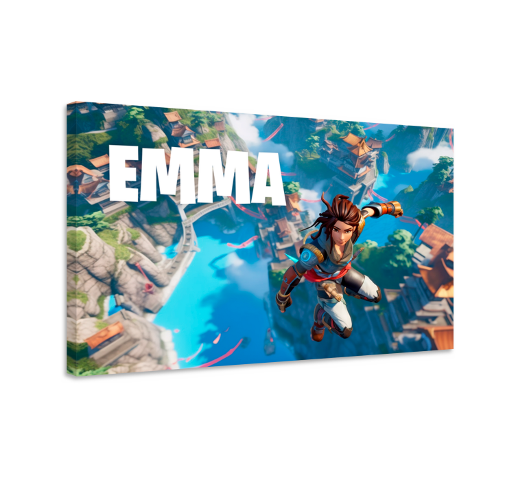 Cadre jeux vidéo sauter dans le vide - TenStickers