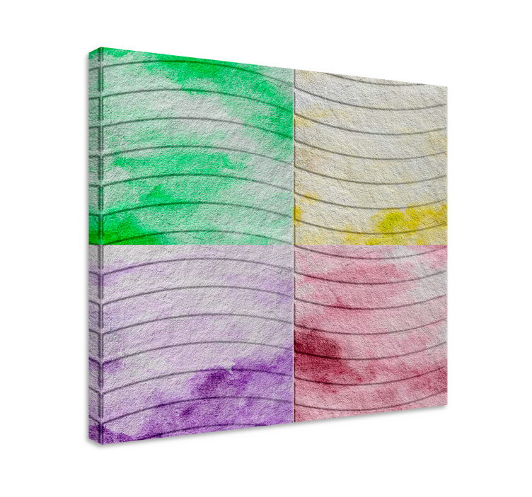 tableau déco salon carreaux des Ramblas - TenStickers