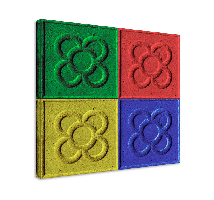 tableau déco salon tuiles Pop Art Panot - TenStickers