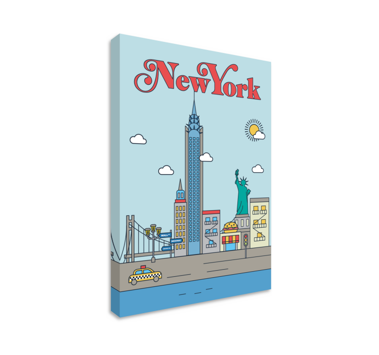 Tableau villes et pays nouvelle-York - TenStickers