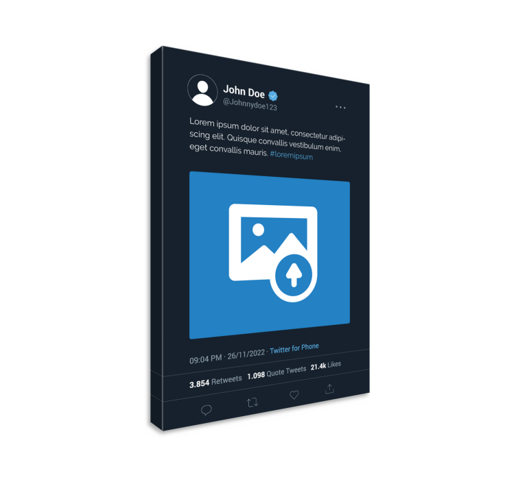 Tableau personnalisé x écran twitter - TenStickers