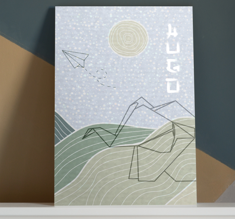 Tableau chambre enfant nuages bleus et oiseaux - TenStickers