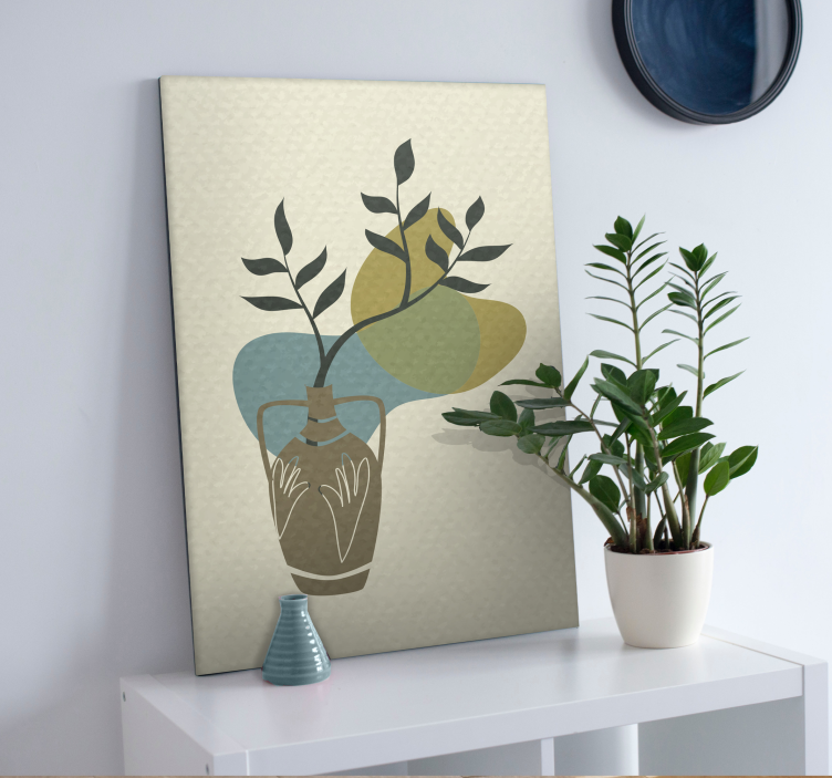 Tableau fleurs et plantes vase avec feuillage - TenStickers