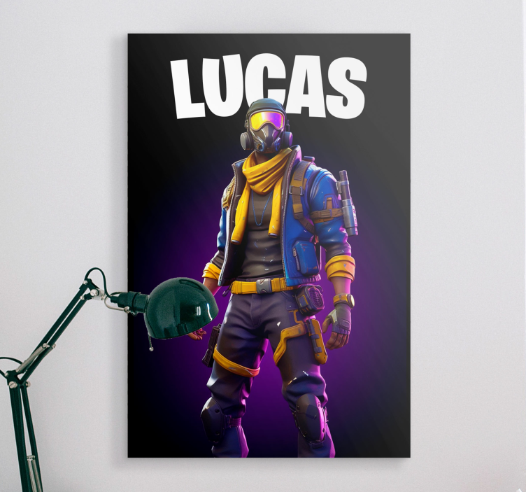 Cadre jeux vidéo guerrier aux lunettes de soleil - TenStickers