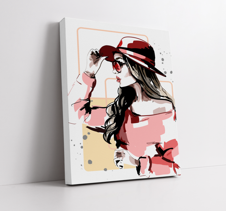 Tableau personnage portrait de femme élégante - TenStickers