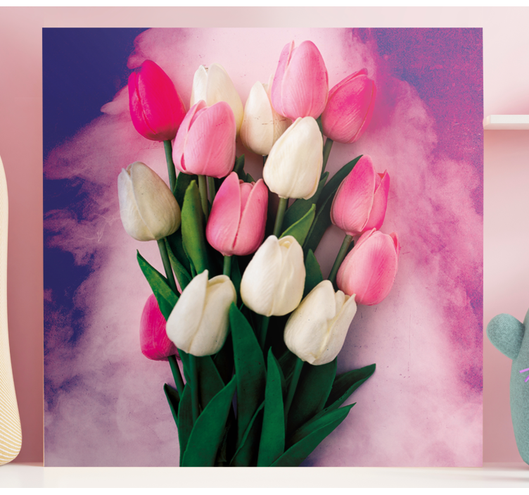 Tableau fleurs Tulipes colorées - TenStickers