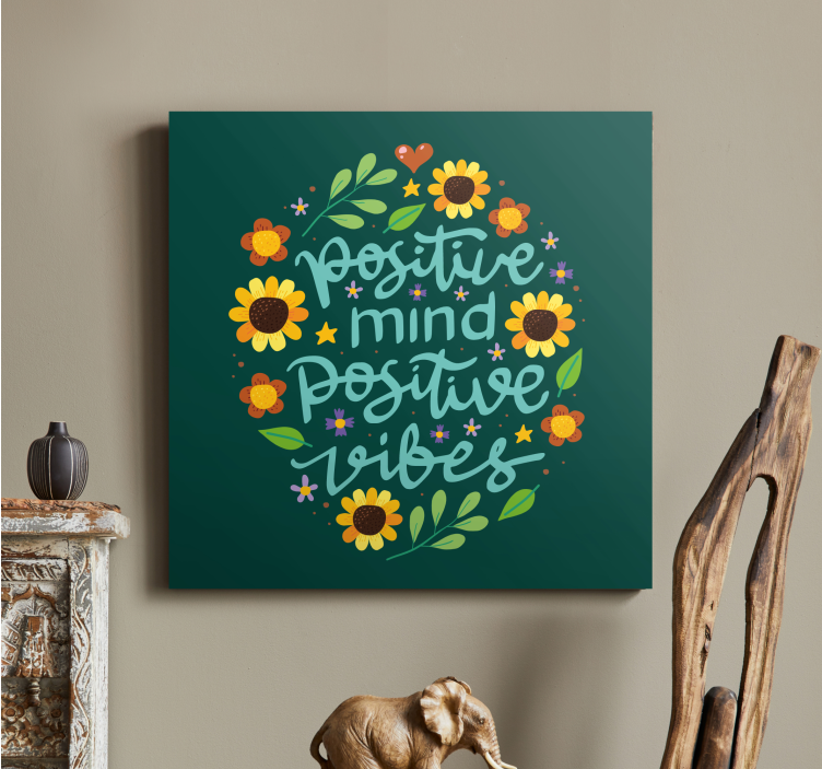 Tableau de motivation Fleurs et citation de motivation - TenStickers