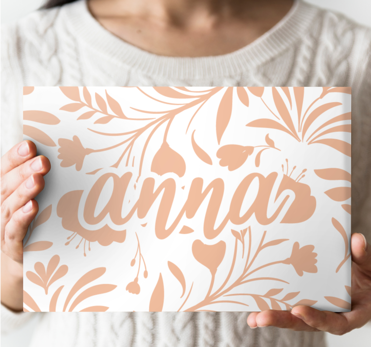 Tableau végétal sticker de feuilles vintage rose - TenStickers