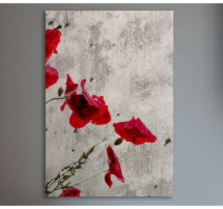 Tableau fleurs Coquelicots polonais abstraits - TenStickers