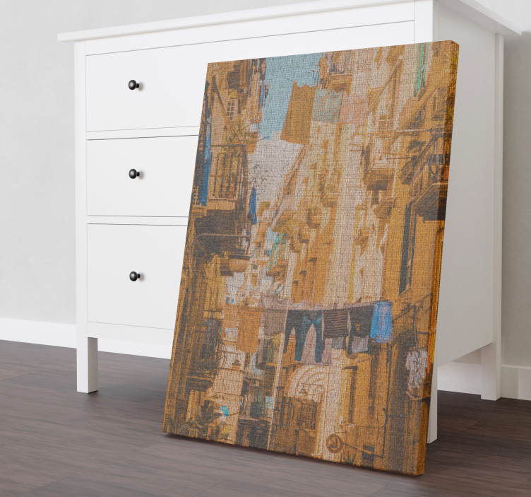 Tableau abstrait tapisserie urbaine - TenStickers