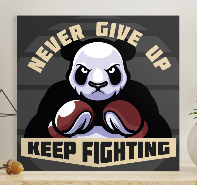 Tableau animaux motivation pour la boxe panda - TenStickers