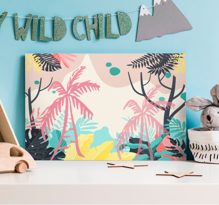 Tableau arbre de vie Palmiers "boho" - TenStickers