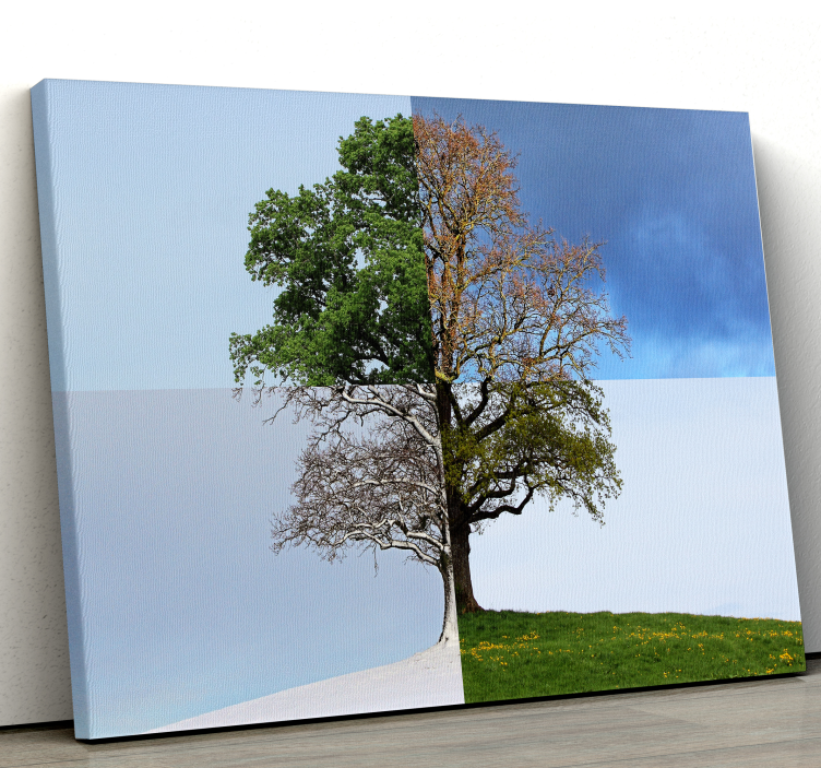 Tableau arbres contraste saisonnier - TenStickers