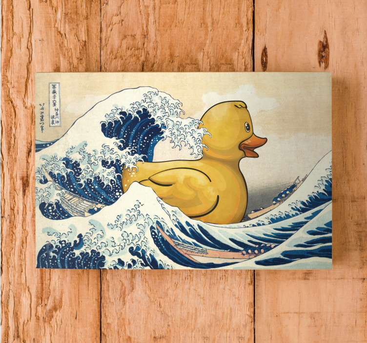 Tableau moderne Canard en caoutchouc kanagawa - TenStickers