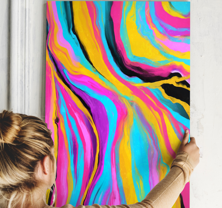 Tableau moderne éclaboussure de couleurs d'art abstrait - TenStickers