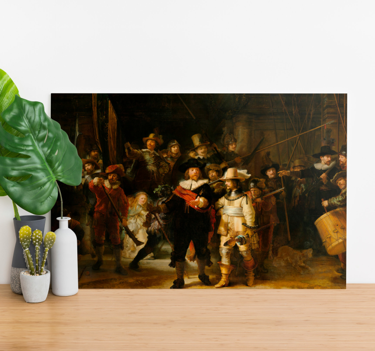 Tableau art la Nuit Veille de Rembrandt - TenStickers