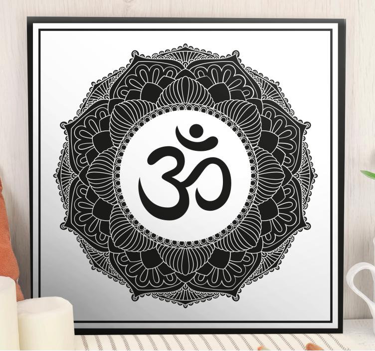 Tableau bouddha mandala symbole om - TenStickers