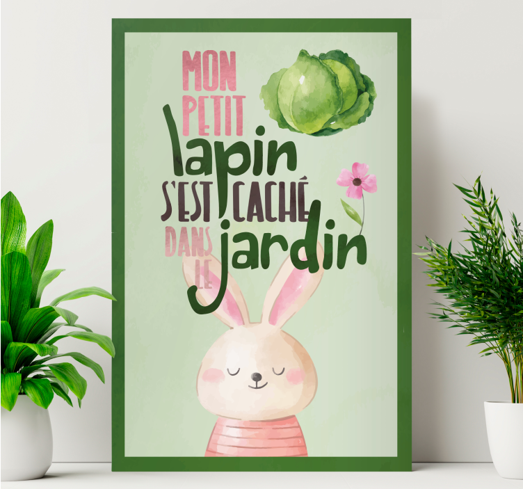 Tableau chambre bébé mon petit lapin - TenStickers