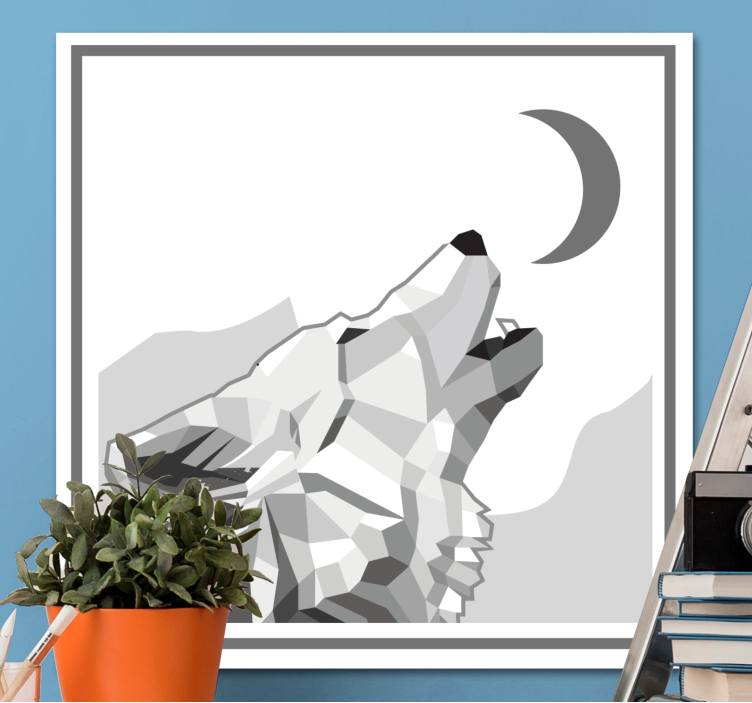 Tableau chiens loup hurlant - TenStickers