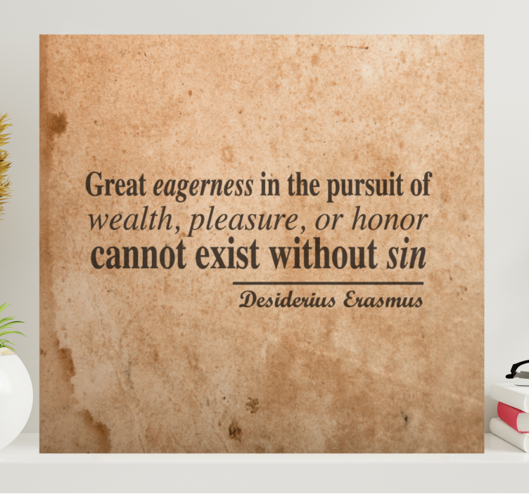 Tableau citation désir et richesse - TenStickers