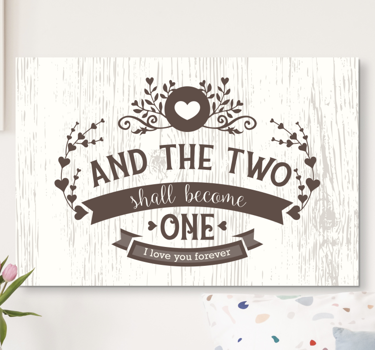 Tableau citation l'amour unit pour toujours - TenStickers