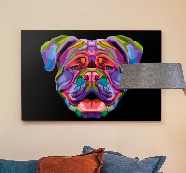 Tableau chien Chien moderne en couleur - TenStickers