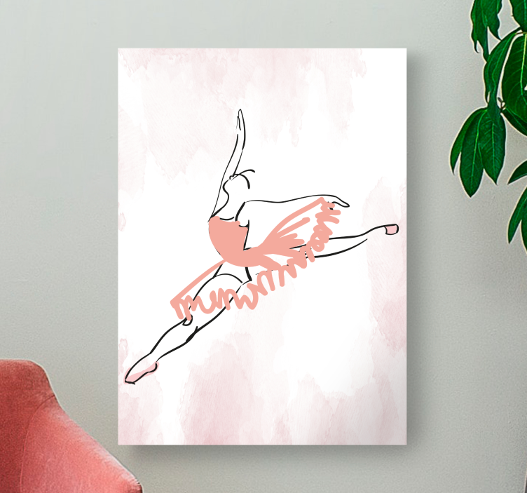 Tableau danseuse pose de ballet en mouvement - TenStickers