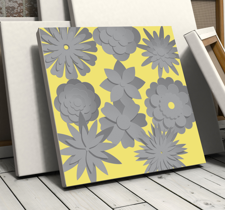 Tableau fleurs silhouette florale - TenStickers