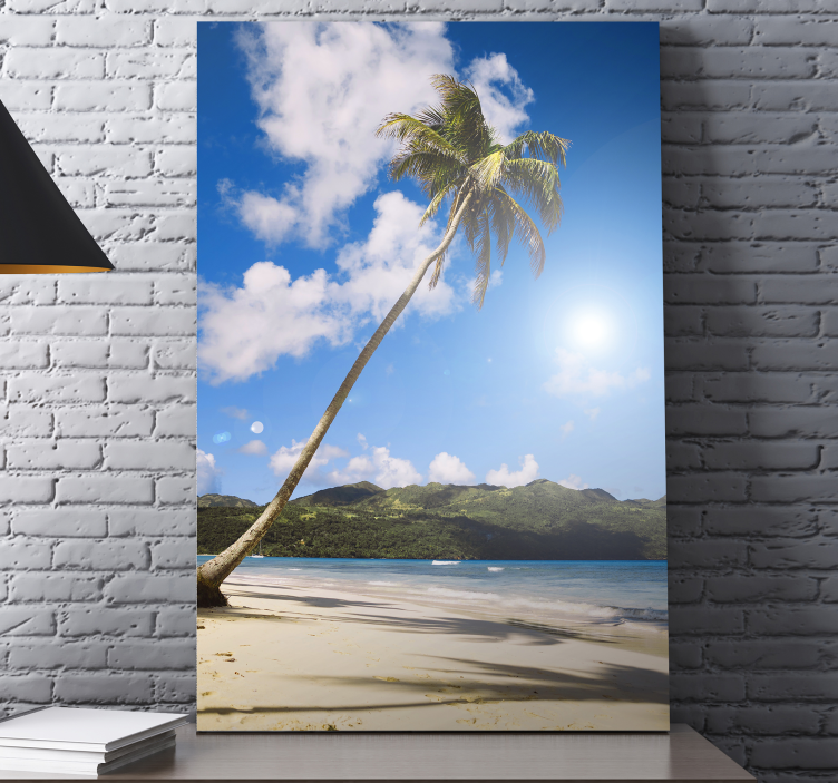 Tableau paysages oasis de plage tropicale - TenStickers