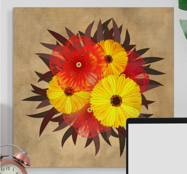 Tableau fleurs et plantes arrangement de fleurs vives - TenStickers