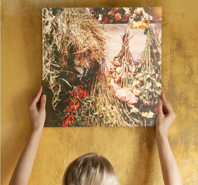 Tableau fleurs et plantes arrangements floraux séchés - TenStickers