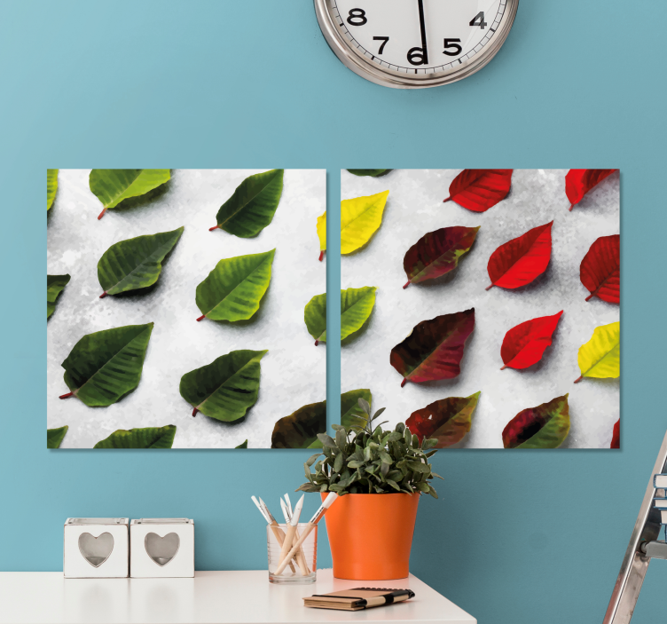 Tableau fleurs et plantes collection de feuilles variées - TenStickers